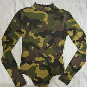 Camouflage Long Sleeve Top